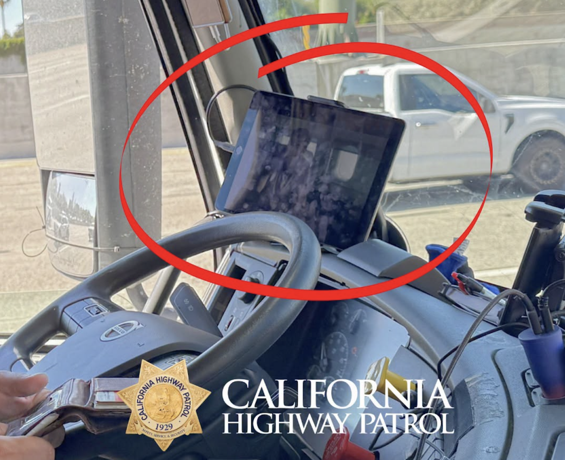 Truck Driver Was Too Busy Watching Netflix to Notice CHP Following Him for Two Miles